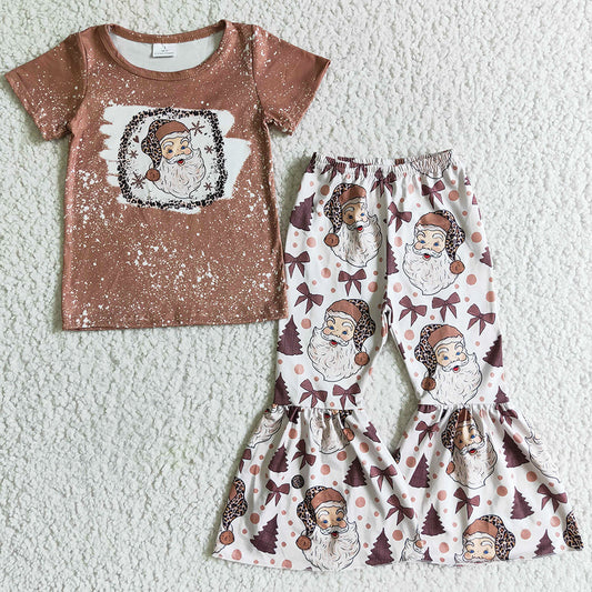 New Design Girls Boutique Clothing Christmas Santa Claus Girl Outfits GSPO0181