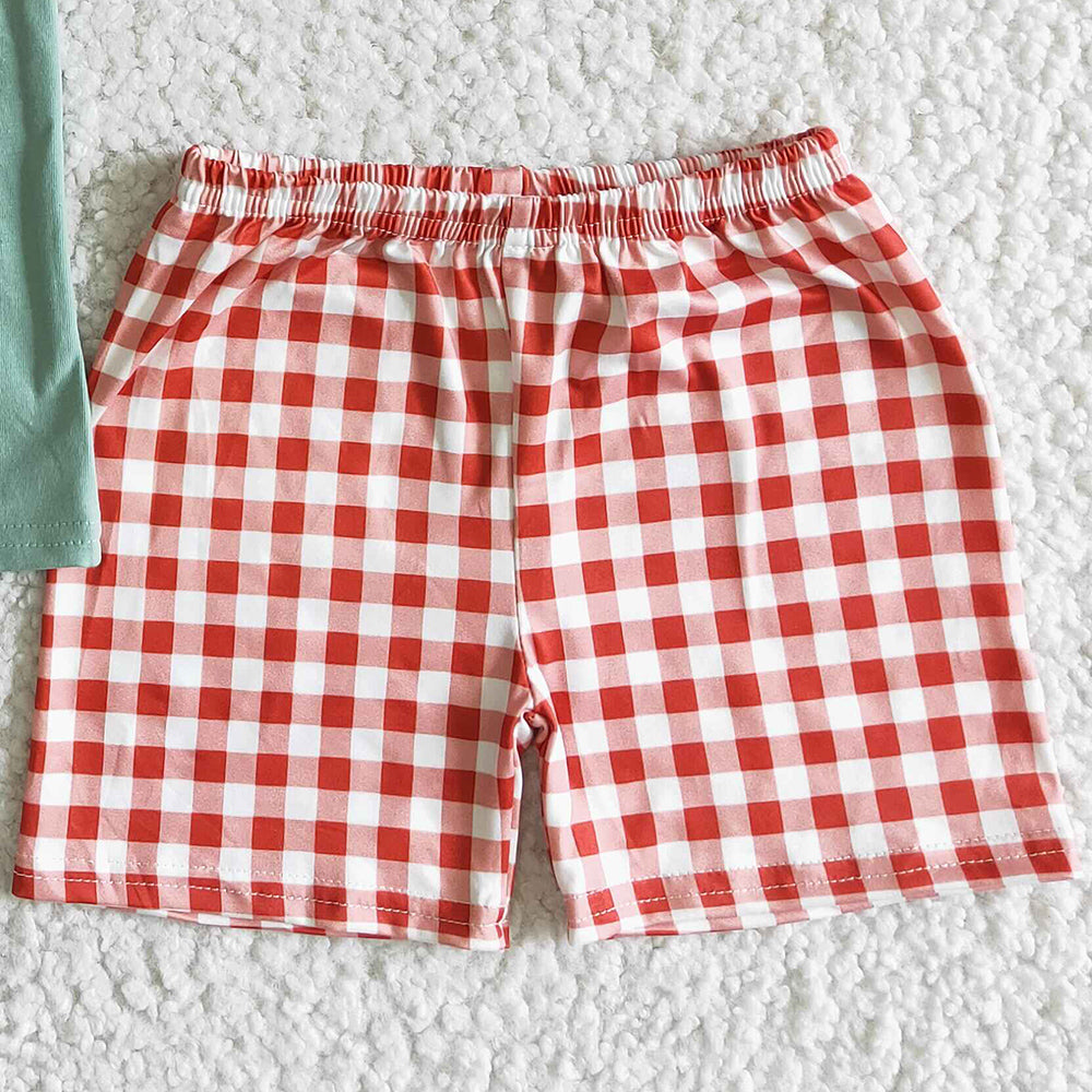 RTS Wholesale Children Baby Boy Clothes Set Cow Cotton Embroidery Boys Summer Clothing BSSO0001