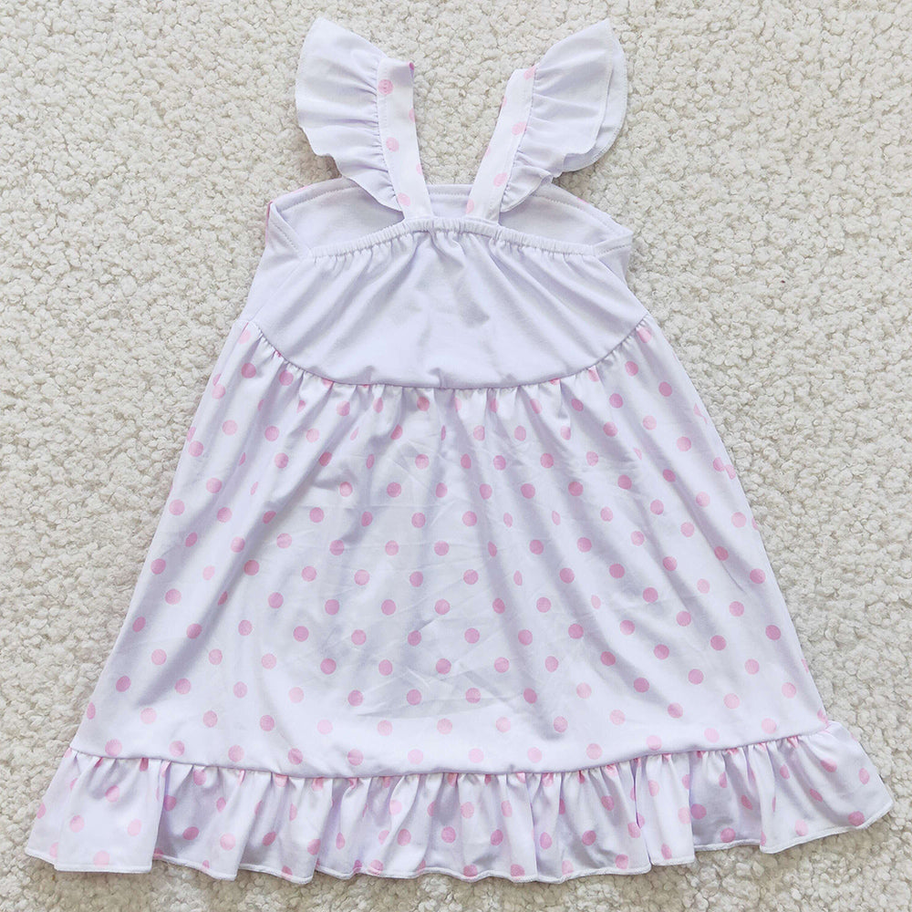Eatser Bunny Print Baby Girls Dress Sleeveless Boutique Girls Dresses GLD0173