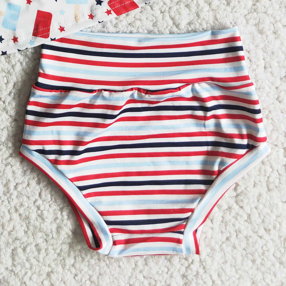 Fashion Baby Girls Bummies Set July 4th Toddler Girls Clothes Baby Bummies Outfit Wholesale E3-15