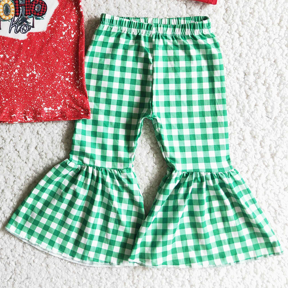 Baby Girl Clothes Christmas Bell Bottom Outfit Long Sleeve Girls Clothing Set Wholesale 6 C10-9 10.22