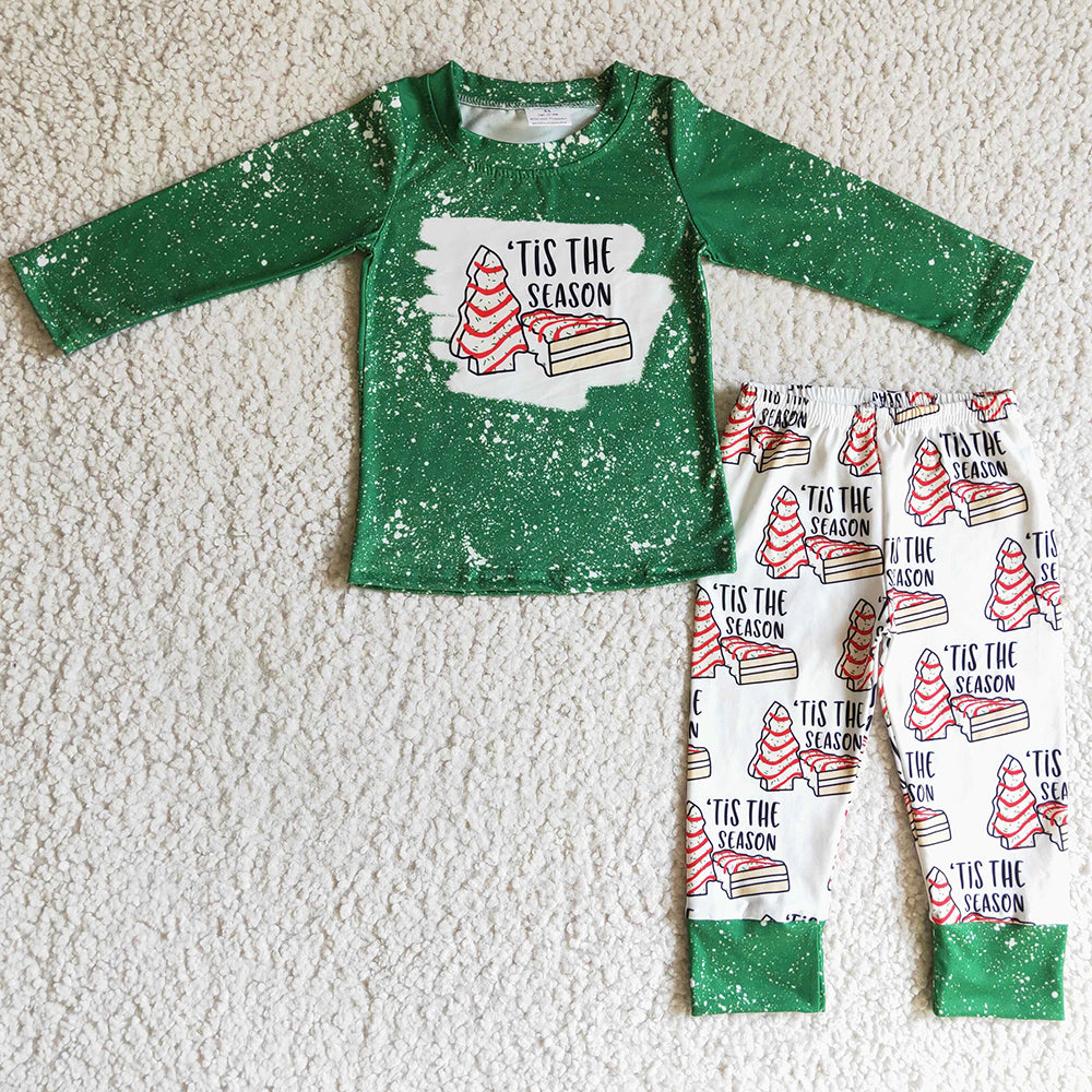 Boutique Girls Clothes Boys Outfits Christmas Kids Sibling Clothing Set BLP0090