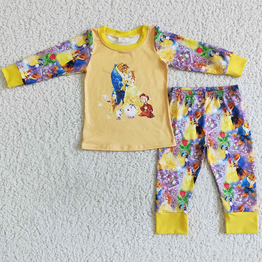 Hot Sale Fall Baby Girls Pajamas Set 6 B8-4
