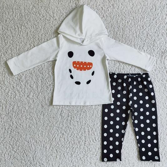 Girls Clothes Hooded Outfits Snowman Cute Baby Girls Clothing GLP0293