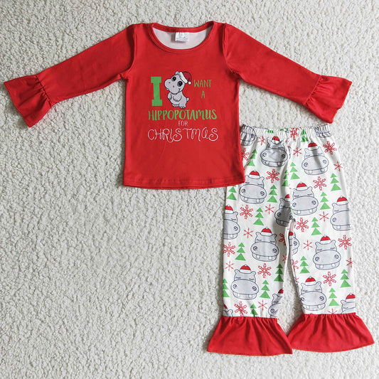 Cute Toddler Girls Clothes Christmas Kids Girls Outfits GLP0302