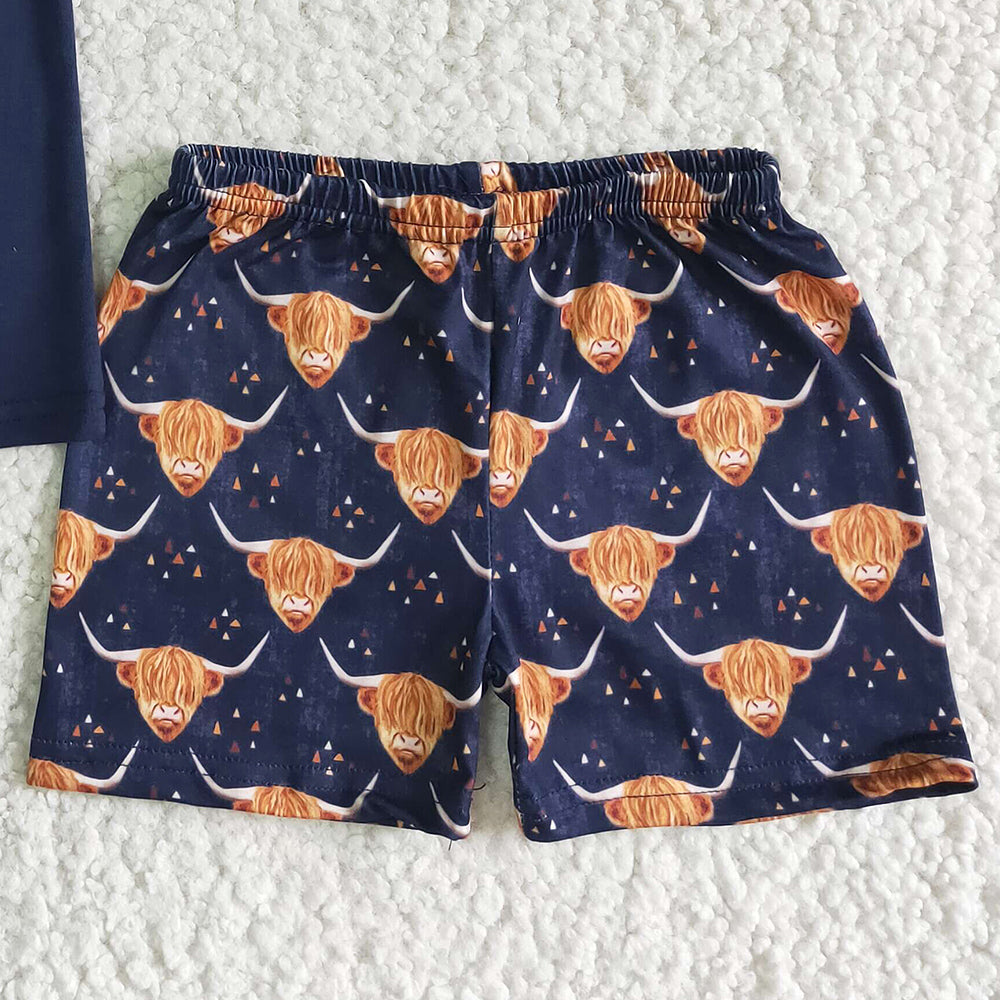 Cow Print Cute Baby Boy Clothes Fashion Kids Clothes Boys Outfits Western Style BSSO0035