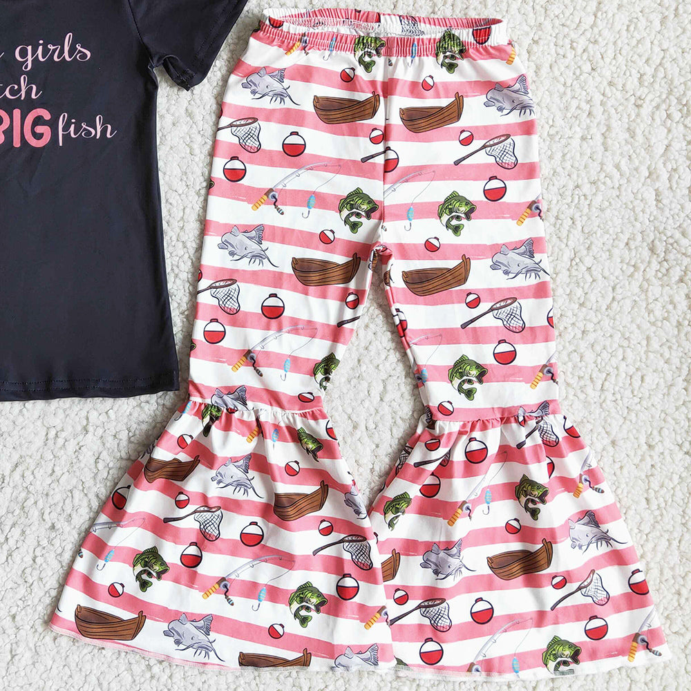 Baby Girls Clothes Short Sleeve Bell Pants Sets Spring Kids Clothing Girls Toddler Outfits D11-5 4.12