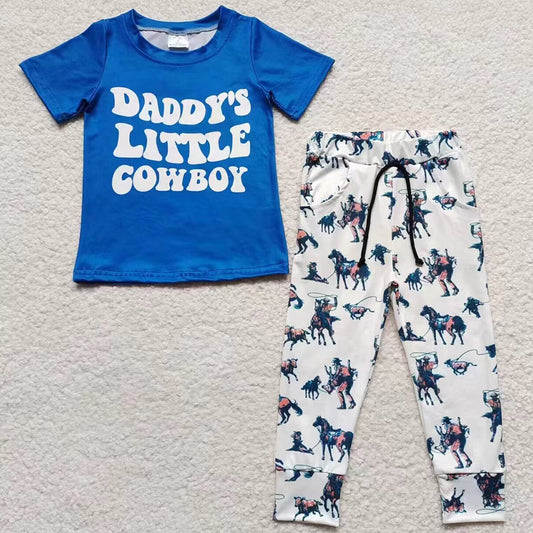 Baby Boys Clothes Daddy's Little Cowboy Western Pants Outfits BSPO0100 6.10