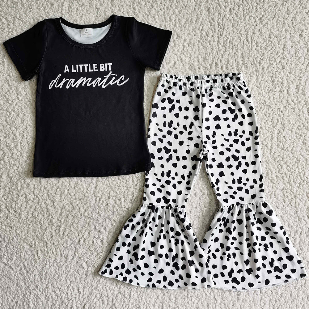 Hot Sale Toddler Girls Clothes Bell Pants Set Leopard Fashion Baby Girls Clothes Kids Outfits Wholesale D11-1