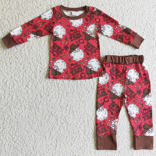 Cute Baby Kids Pajamas Christmas Boys Sleepwear Boutique Pajamas Set BLP0120 9.5