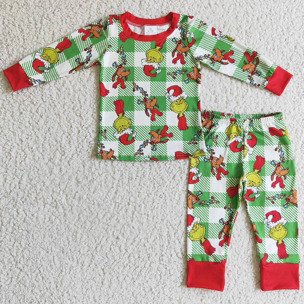 Boutique Kids Pajamas Boys Sleepwear Christmas Boy Pajamas Set BLP0121 10.3