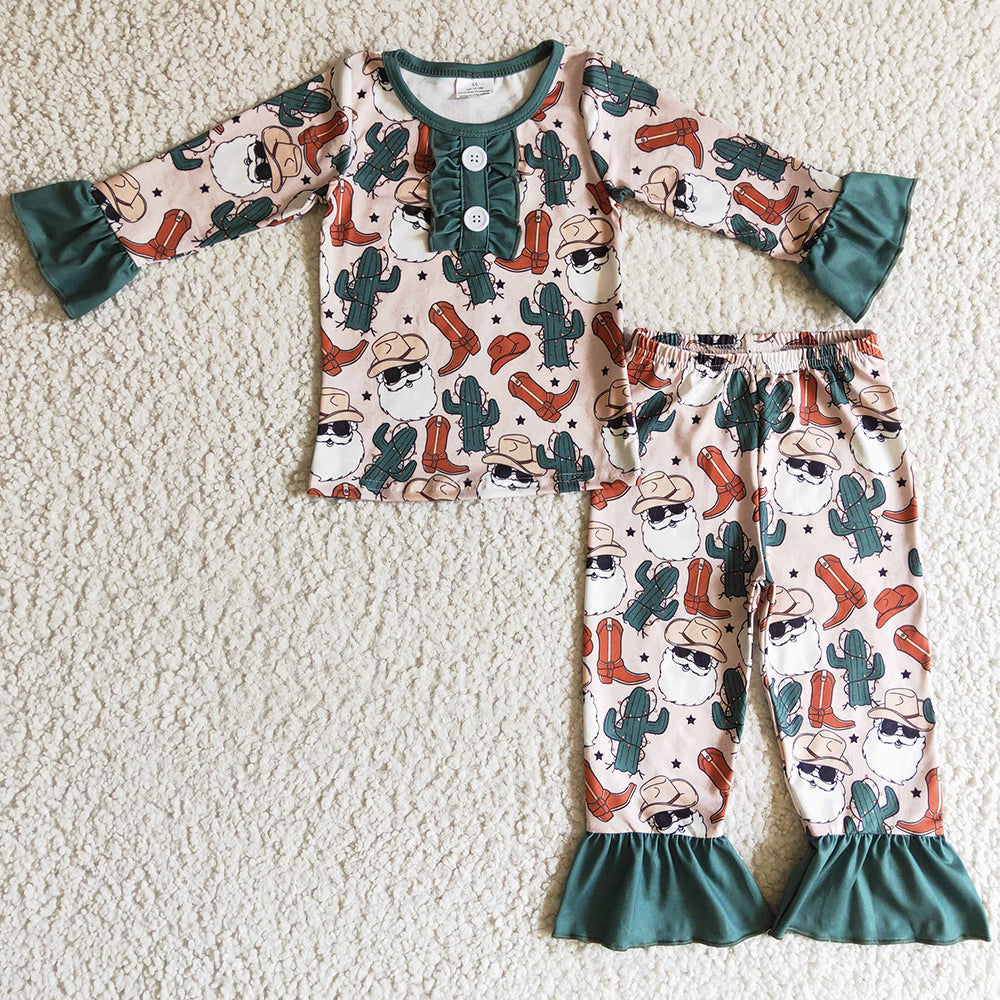 Christmas Kids Boys Pajamas Western Style Fashion Girls Pajamas Boy Sleepwear GLP0291 BLP0115 9.5