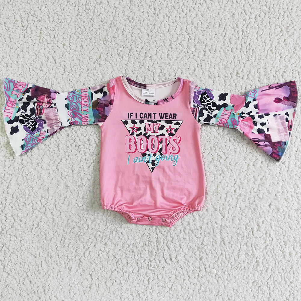 Western Style Baby Girls Rompers Boots Print Cute New Romper LR0004 7.17