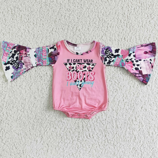 Western Style Baby Girls Rompers Boots Print Cute New Romper LR0004 7.17