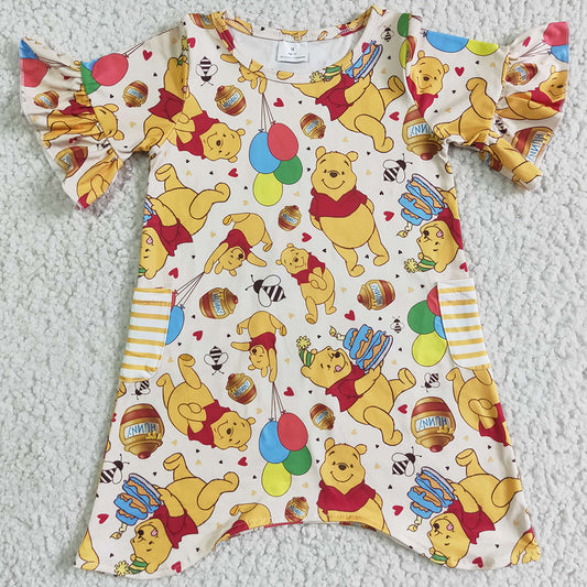 Boutique Baby Girls Dress Short Sleeve Summer Kids Dress GSD0114