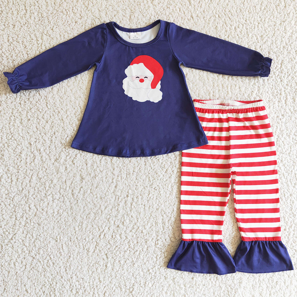 Christmas Baby Girl Clothes Santa Claus Boutique Kids Outfits GLP0249