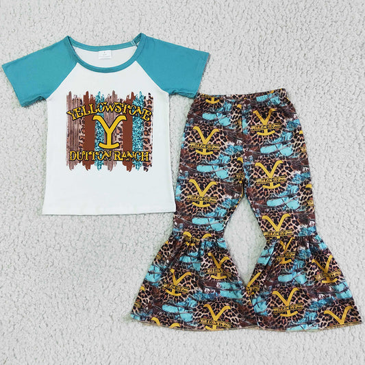 Toddler Baby Girls Clothes Bell Bottom Outfits Boutique Kids Clothes Girls Outfits GSPO0064