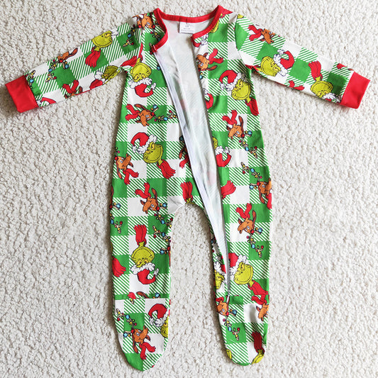 Boutique Girls Romper Christmas Kids Baby Rompers Jumpsuit LR0194