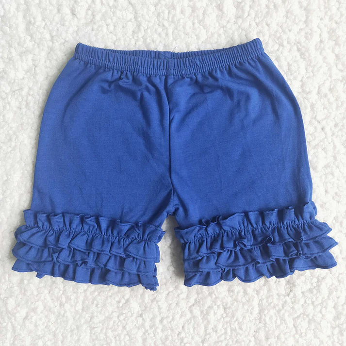 Summer Girls Shorts Blue Icing Ruffle Shorts B17-13