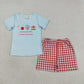 Sibling Baby Boys Park Shirts Top Red Checked Shorts Clothes Set Rompers