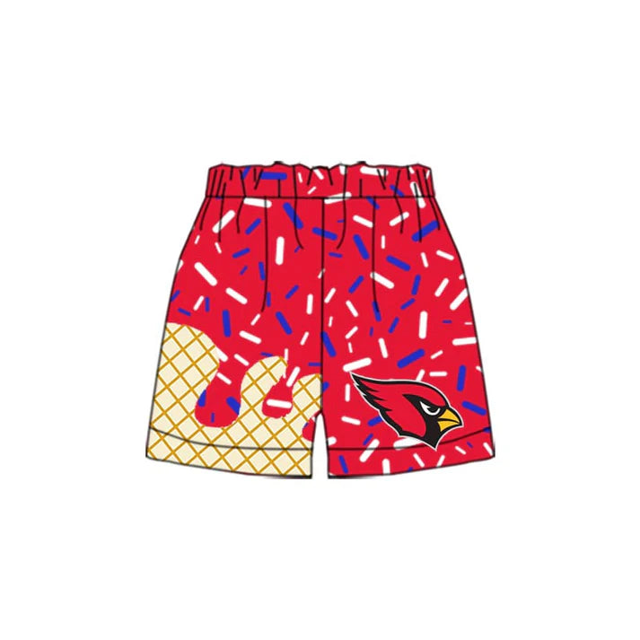 Preorder(moq 5) Baby Boys Red Bird Sprinkles Team Sports Shorts 7.21