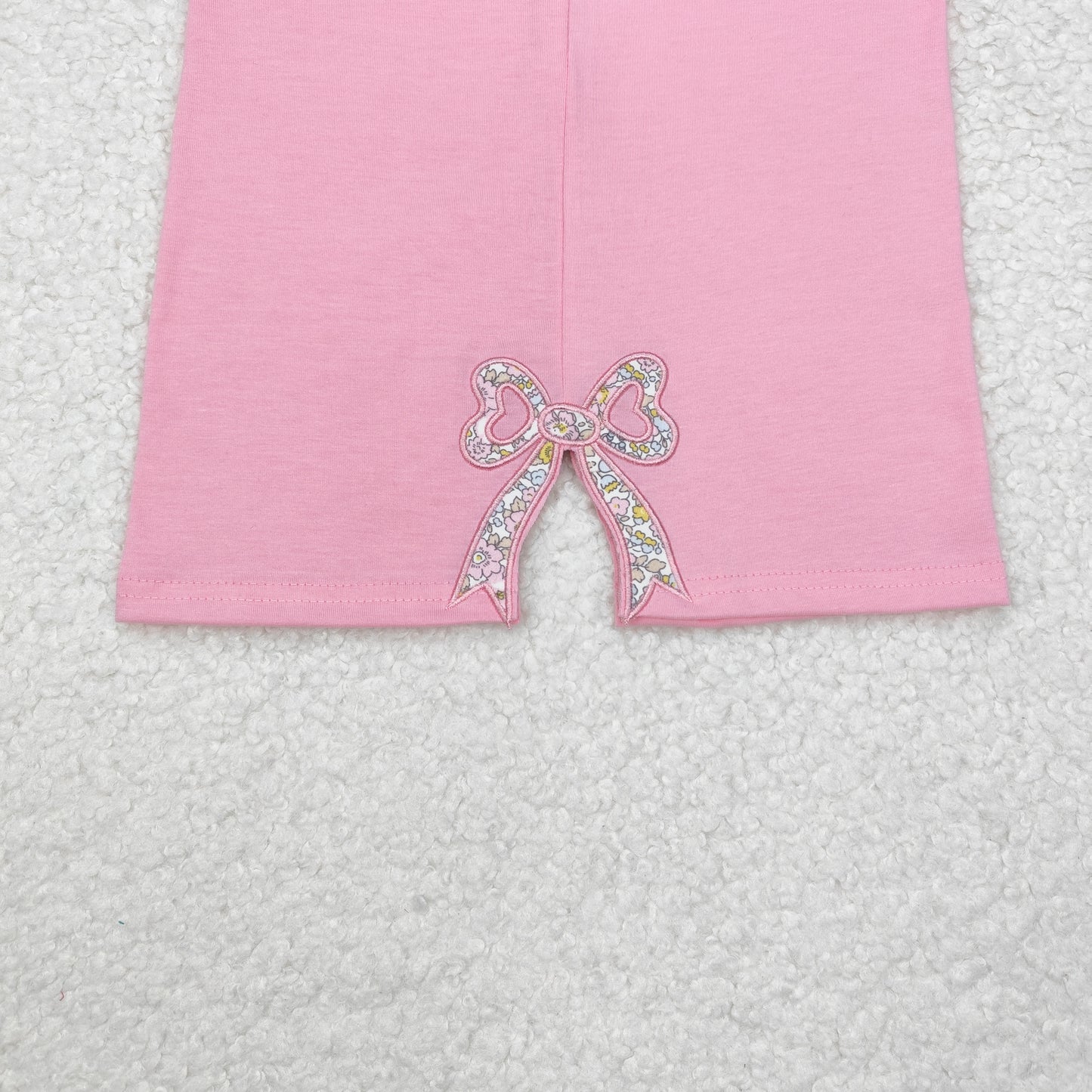 Baby Girls Clothes Tops Pink Long Sleeve Bows Side Embroidery Tee Shirts Tops GT0872