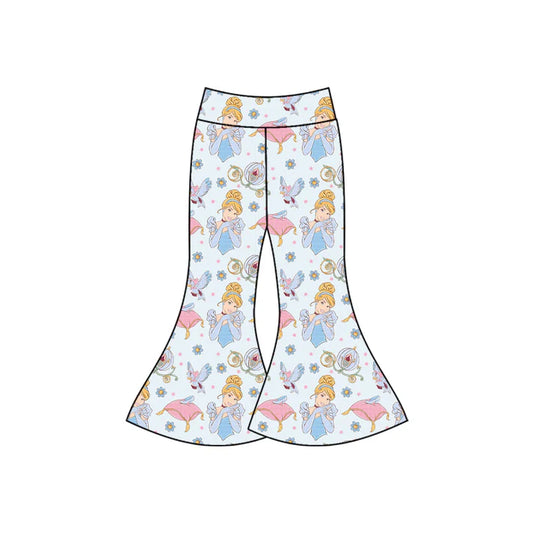 Preorder(moq 5) Baby Girls Cartoon Princesses Bell Bottom Pants Bottom 12.26