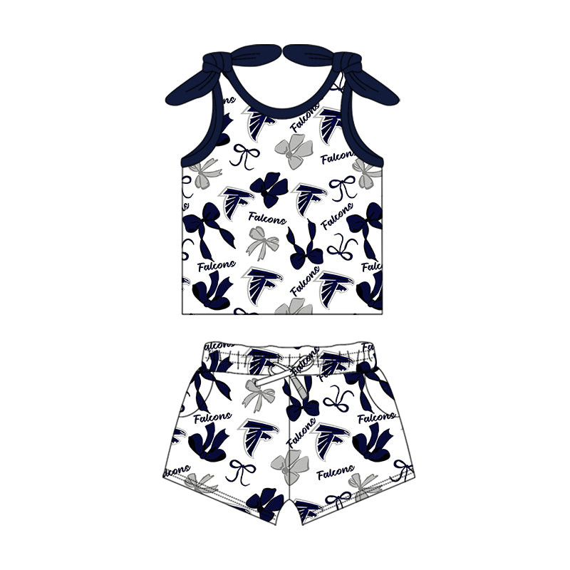 Preorder (moq 5)Baby Girls Clothes Bows Sleeveless Tops Shorts Sets
