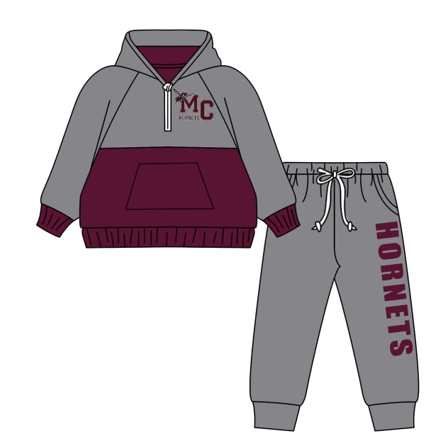 Preorder(moq 5) Baby Boys Clothes Long Sleeves Pockets Hoodies Pants Outfits
