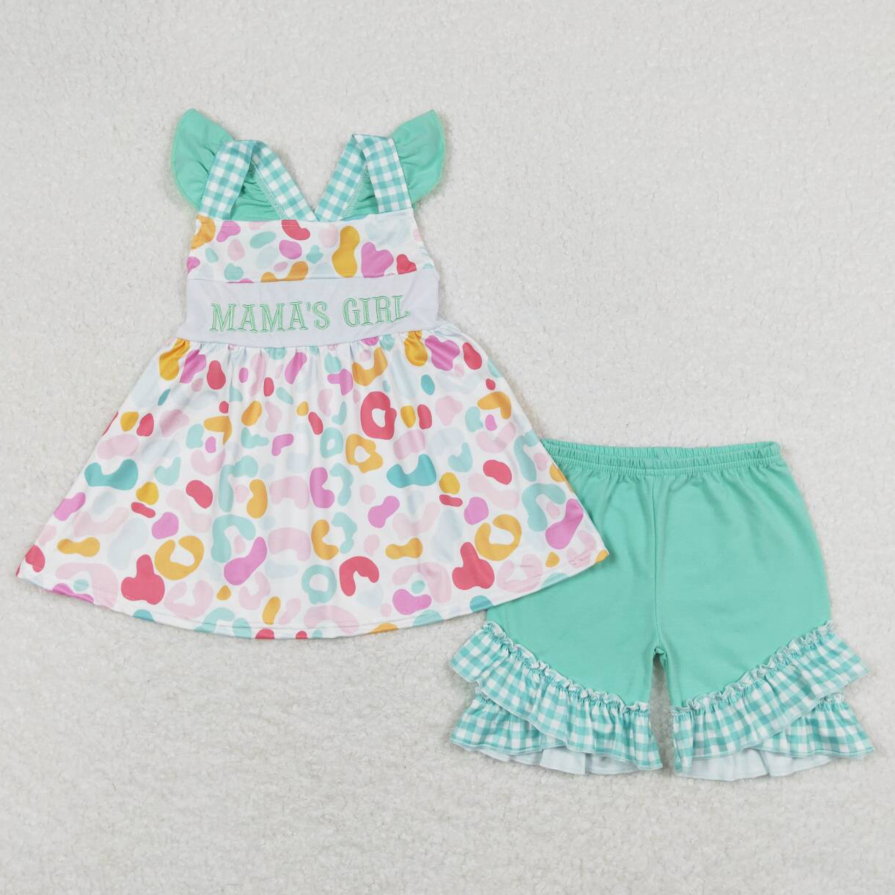 Boutique Baby Girls Summer Mama`s Girl Shorts Sets GSSO0815