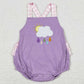 Baby Infant Girls Romper Cloudy Rainy Lavender Ruffle Bubbles Rompers SR1071