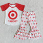 RTS Baby Girls Clothes Red Cute Girls Clothing Fashion Bell Bottom Outfits Boutique Girl Clothes Wholesale B5-21