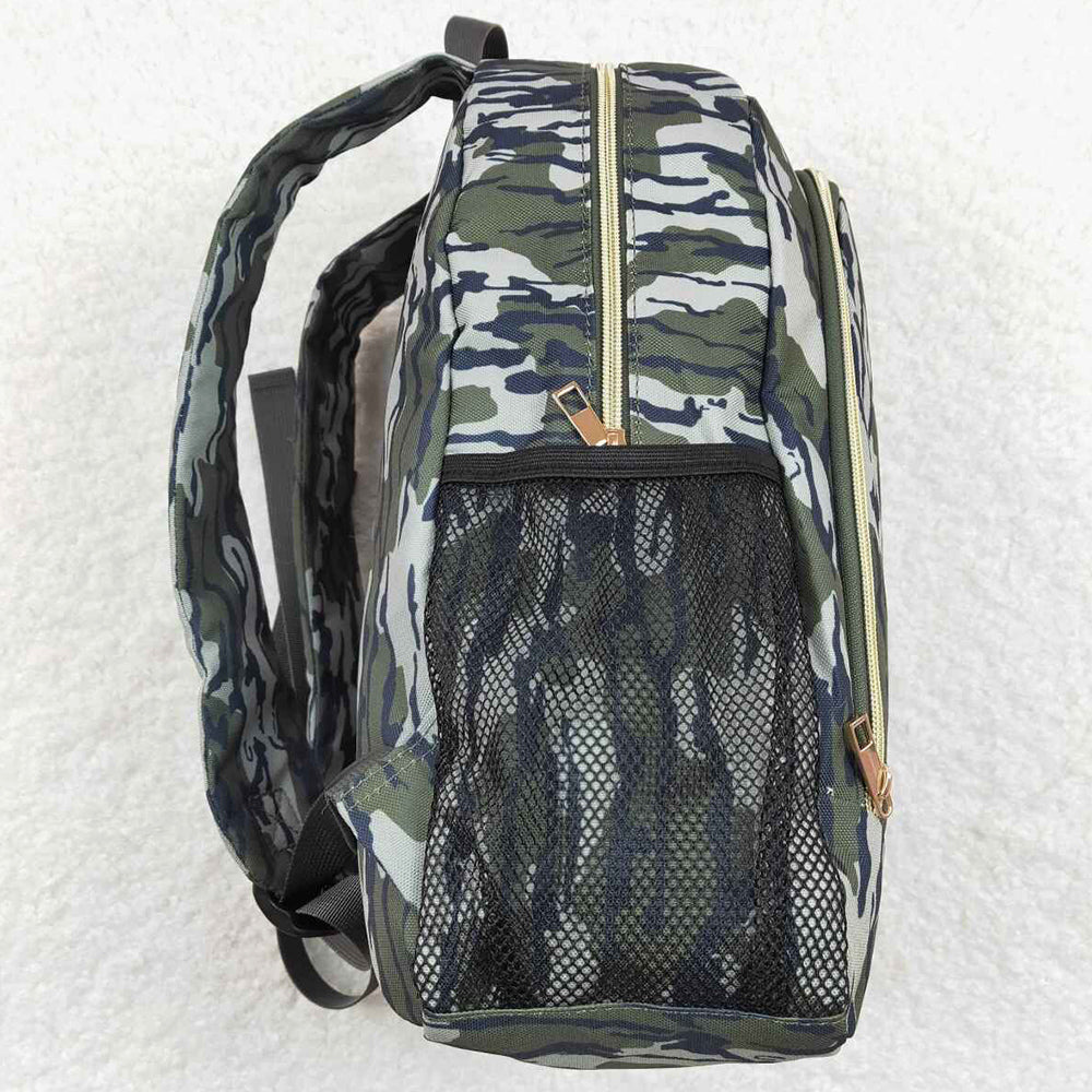 Baby Kids Backpacks Green Camo Tree Branches Print Back Bags Backpacks BA0163