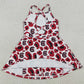 Baby Girls Dress Strap Red Leopard C Bulls Team Yoga Active Shorts Knee Length Dress GSD3633