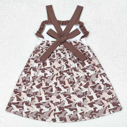 Baby Girls Dress Camo Duck Turkey Deer Straps Knee Length Dresses GSD1272