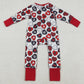 Baby Girls Bodysuits Hearts XOXO Valentines Two Way Zip Convertible Rompers LR2882 12.8