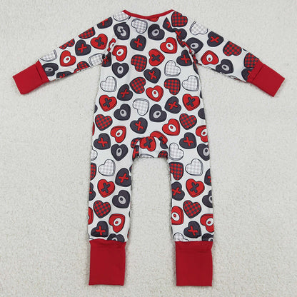 Baby Girls Bodysuits Hearts XOXO Valentines Two Way Zip Convertible Rompers LR2882 12.8