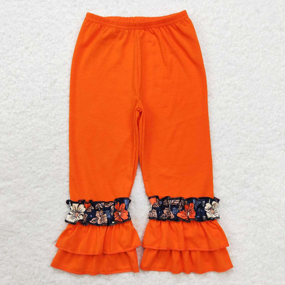 Baby Girls Pants Orange Ruffles Bottom Pants P0580