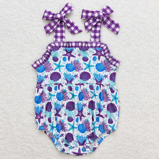 Baby Girls Romper Straps Purple Starfish Romper SR1184