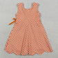 Baby Girls Dress Orange Checked Yoga Active Scallop Shorts Knee Length Dresses GSD3428