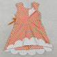 Baby Girls Dress Orange Checked Yoga Active Scallop Shorts Knee Length Dresses GSD3428