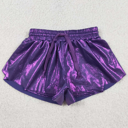 Baby Girls Shorts Purple Leather Ruffle Shorts Bottoms SS0686 12.31