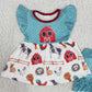 Fashion Baby Girl Clothes Summer Outfits Farm Print Cute Girl Clothes Set B7-2
