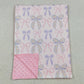 Baby Kids Girls Blankets Pink Green Bows Plaid Christmas Blankets BL0218 9.20