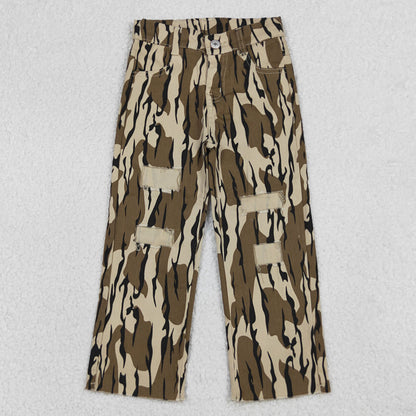 Baby Boys Jeans Southern Olive Camo Tree Branches Denim Pants Jeans P0373