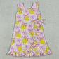 Baby Girls Dress Pink Checked Bows Lemons Yoga Active Shorts Ruffle Knee Length Dress GSD3683