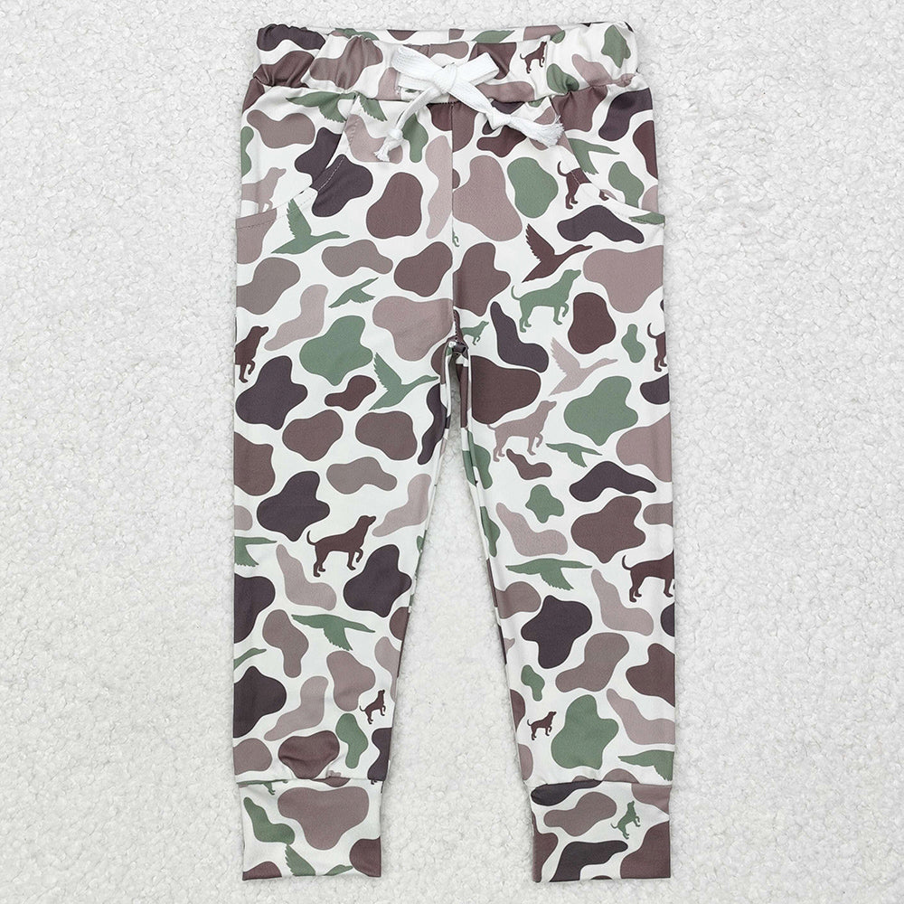 Baby Boys Pants Ducks Dogs Hunting Camo Bottoms Pants P0660