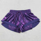 Baby Girls Shorts Purple Leather Ruffle Shorts Bottoms SS0686 12.31