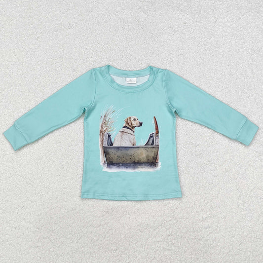 Baby Boys Clothes Tops Dog Hunting Fishing Long Sleeve Tops BT0896