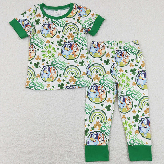 St. Patrick's Day Boys Pajamas Cartoon Kids Sibling Pajamas Girls Sleepwear Sets BSPO0251